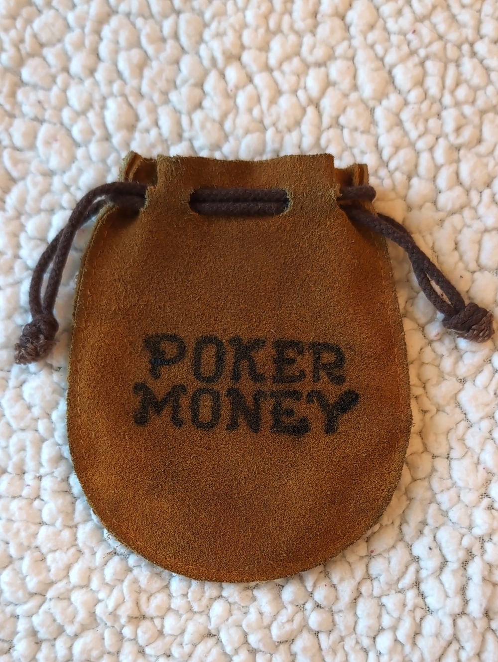 Suede or Leather Poker Money Bag Vintage Loot Bag Used Damaged Read Description!